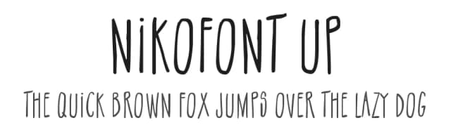 NikoFont Up by Niko Caruso — Script Handwritten Font