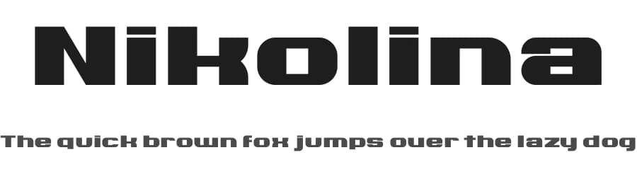 Nikolina by Vladimir Nikolic — Sans Serif Font