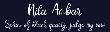 Nila Ambar by erik5541 — Script Handwritten Font — thumbnail 2