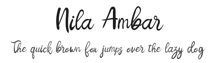Nila Ambar by erik5541 — Script Handwritten Font