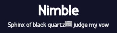 Nimble by twinletter — Sans Serif Font — thumbnail 2