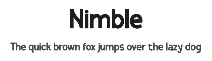 Nimble by twinletter — Sans Serif Font