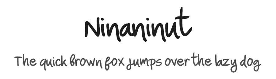 Ninaninut by peterdraw — Script Handwritten Font