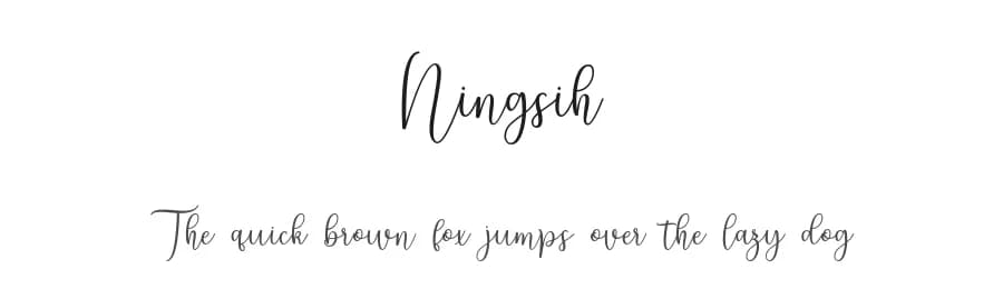 Ningsih by Bexxtype — Script Handwritten Font