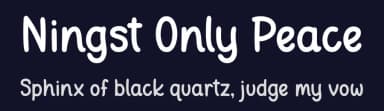 Ningst Only Peace by 7NTypes — Script Handwritten Font — thumbnail 2