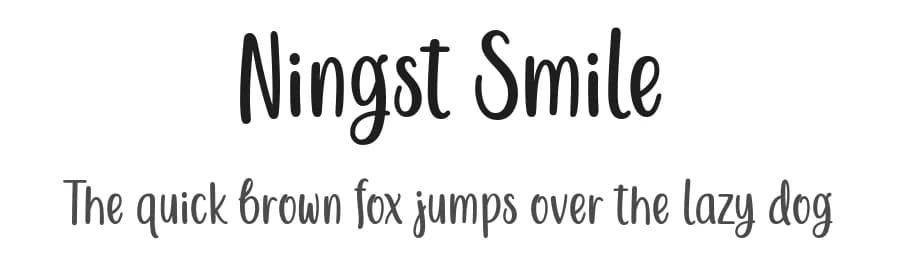 Ningst Smile by 7NTypes — Script Handwritten Font