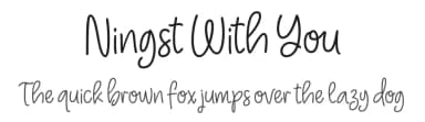 Ningst With You by 7NTypes — Script Handwritten Font — thumbnail 1