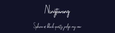 Ningtawang by erik5541 — Script Handwritten Font — thumbnail 2