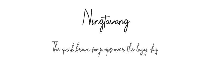 Ningtawang by erik5541 — Script Handwritten Font