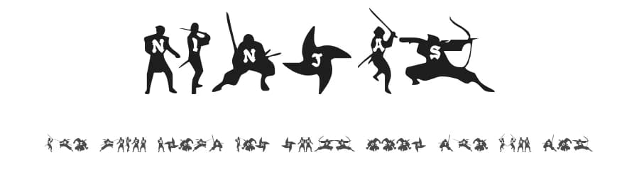 Ninjas by Iconian Fonts — Dingbats Font