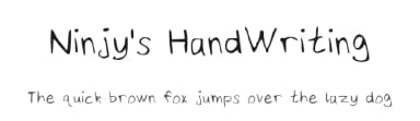Ninjy's HandWriting by Dustin Smith — Script Handwritten Font — thumbnail 1