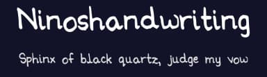 Ninoshandwriting by Ninoshka Cardoz — Script Handwritten Font — thumbnail 2