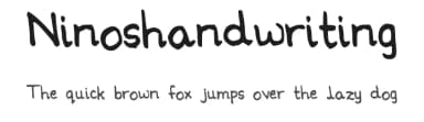 Ninoshandwriting by Ninoshka Cardoz — Script Handwritten Font — thumbnail 1