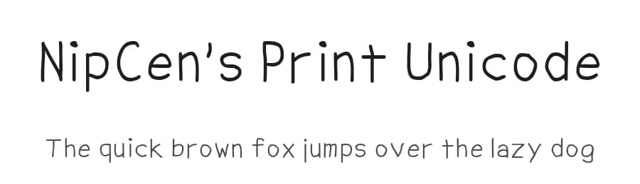 NipCen's Print Unicode by Jayvee Enaguas — Script Handwritten Font