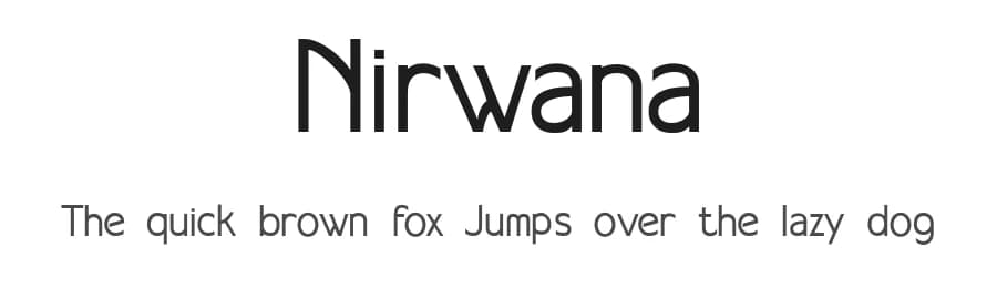 Nirwana by Muh. Taufiq Hidayatullah — Sans Serif Font