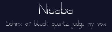 Nisaba by Ambyr Gregg — Sans Serif Font — thumbnail 2