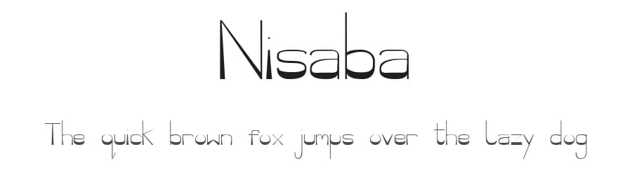Nisaba by Ambyr Gregg — Sans Serif Font