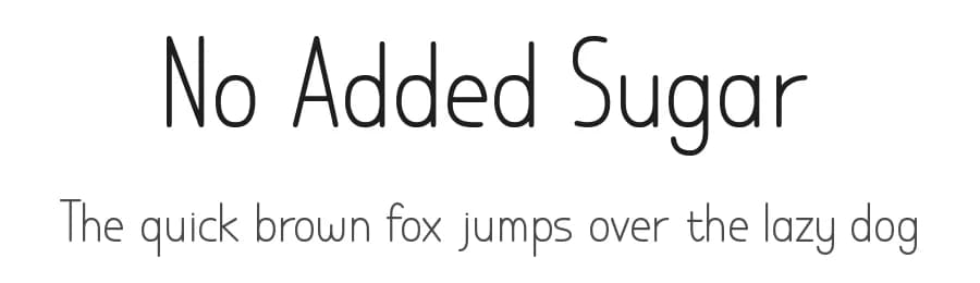 No Added Sugar by Chequered Ink — Sans Serif Font