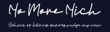 No More Nich by Mabhal Studio — Script Handwritten Font — thumbnail 2