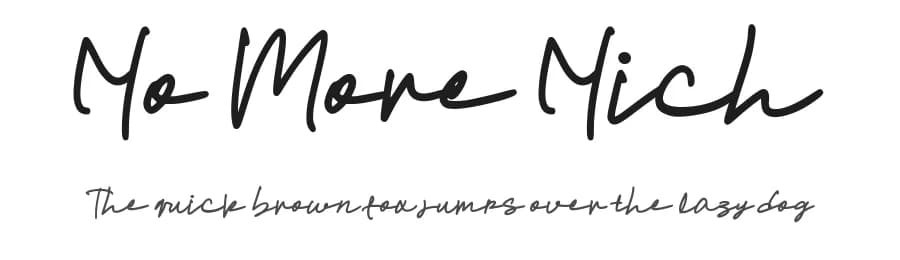 No More Nich by Mabhal Studio — Script Handwritten Font