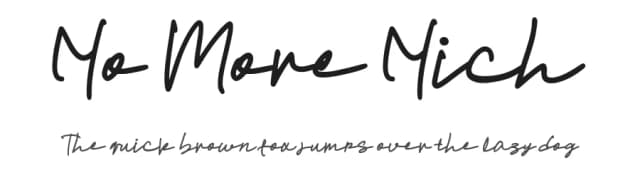 No More Nich by Mabhal Studio — Script Handwritten Font