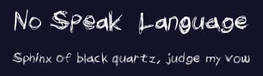 No Speak Language by Snow Kelleher — Script Handwritten Font — thumbnail 2