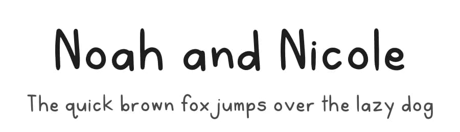 Noah and Nicole by Dominique Demetz — Script Handwritten Font