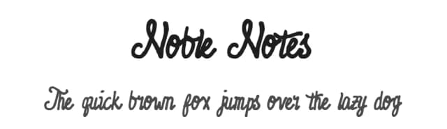 Noble Notes by The Branded Quotes — Script Handwritten Font