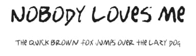 Nobody loves me by Spork Thug Typography — Script Handwritten Font — thumbnail 1