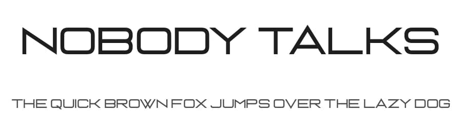 Nobody Talks by Chequered Ink — Sans Serif Font