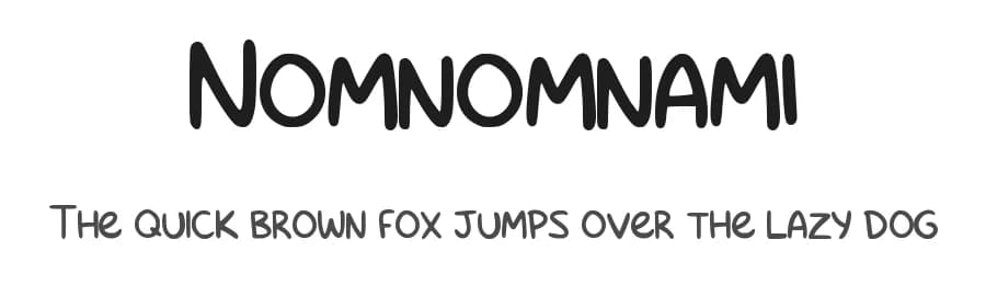 Nomnomnami by F F — Script Handwritten Font