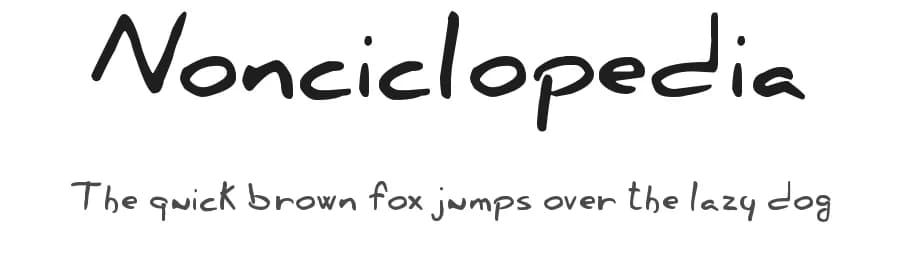 Nonciclopedia by Sabaku — Script Handwritten Font
