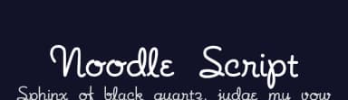 Noodle Script by Dave Bastian — Script Handwritten Font — thumbnail 2