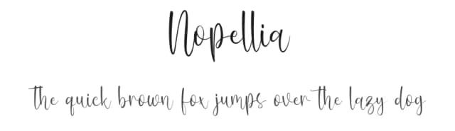 Nopellia by Forberas Club — Script Handwritten Font