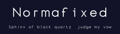 Normafixed by Michel Bujardet — Sans Serif Font — thumbnail 2
