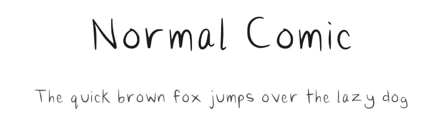 Normal Comic by Andrew Barrena — Script Handwritten Font