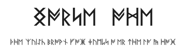 Norse Code by Darren Rigby — Dingbats Font