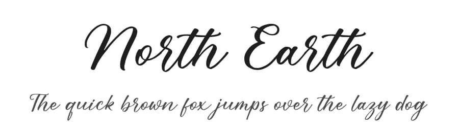 North Earth by vilogsign — Script Handwritten Font — preview 1
