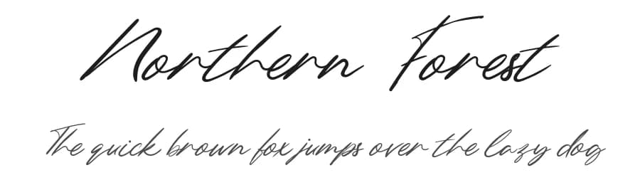 Northern Forest by Vunira Design — Script Handwritten Font