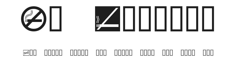 No Smoking — Dingbats Font