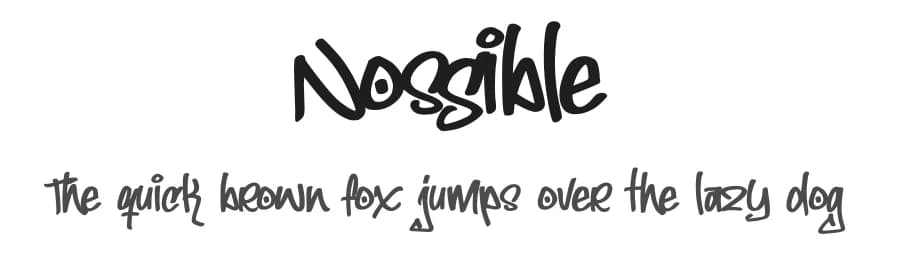 Nossible by Gassstype — Script Handwritten Font