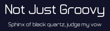 Not Just Groovy by Zdeněk Gromnica a.k.a. FutureMillennium — Sans Serif Font — thumbnail 2