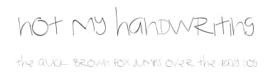 Not My Handwriting by Laura Angélica López Ramírez — Script Handwritten Font — thumbnail 1