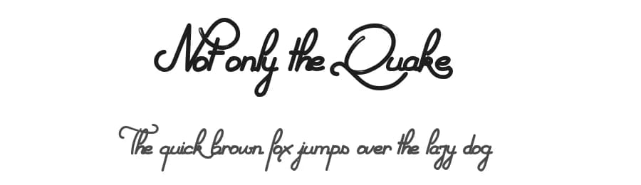 Not only the Quake by Maelle.K | Thomas Boucherie — Script Handwritten Font