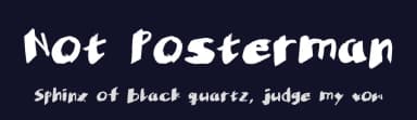 Not Posterman by Liz Hoffmann — Script Handwritten Font — thumbnail 2