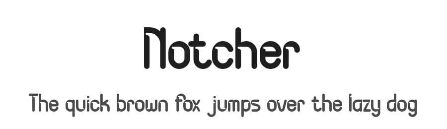 Notcher by Kong Font — Sans Serif Font