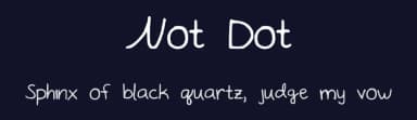 Not Dot by Rosalie Simmons — Script Handwritten Font — thumbnail 2