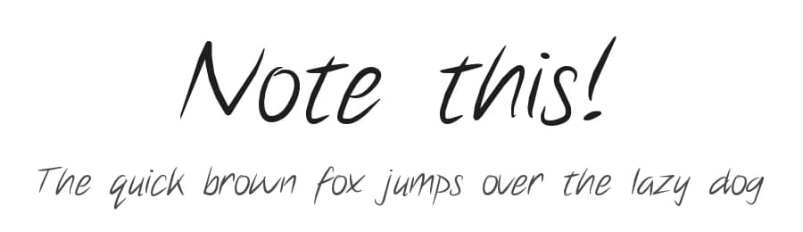 Note this! by West Wind Fonts — Script Handwritten Font — preview 1
