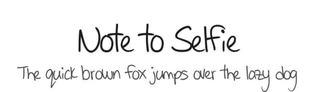 Note to Selfie by Tension Type — Script Handwritten Font