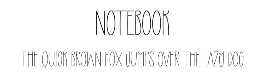 Notebook by Scratchones — Script Handwritten Font